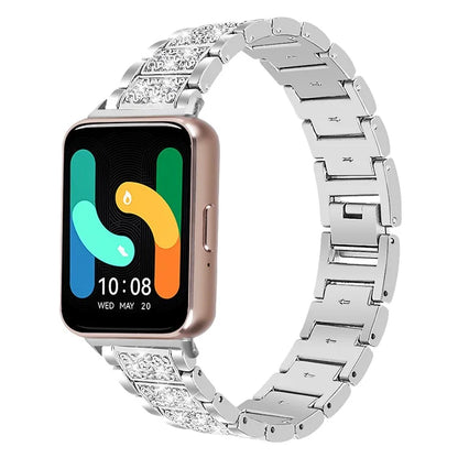 For Samsung Galaxy Fit3 SM-R390 Strap Replacement Shiny Rhinestone Metal Smart Watch Band