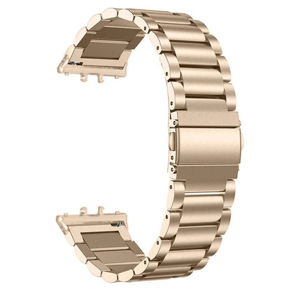 For Samsung Galaxy Fit3 SM-R390 Stainless Steel 3 Beads Wrist Band Replacement Smartwatch Strap