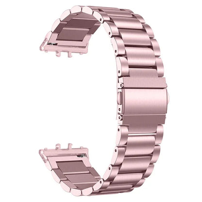 For Samsung Galaxy Fit3 SM-R390 Stainless Steel 3 Beads Wrist Band Replacement Smartwatch Strap