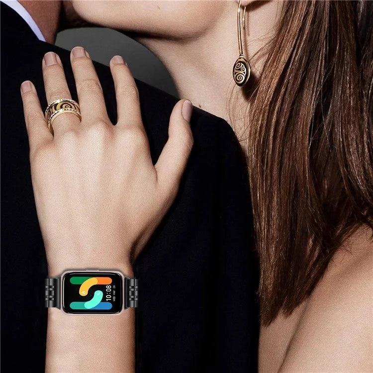 For Samsung Galaxy Fit3 SM-R390 Smartwatch Wrist Band Stainless Steel Watch Strap