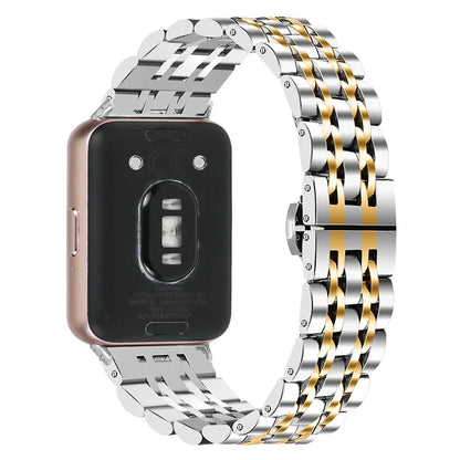 For Samsung Galaxy Fit3 SM-R390 Watch Strap High-Strength Stainless Steel Wrist Band