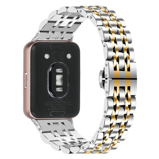 For Samsung Galaxy Fit3 SM-R390 Watch Strap High-Strength Stainless Steel Wrist Band
