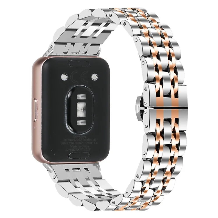 For Samsung Galaxy Fit3 SM-R390 Watch Strap High-Strength Stainless Steel Wrist Band