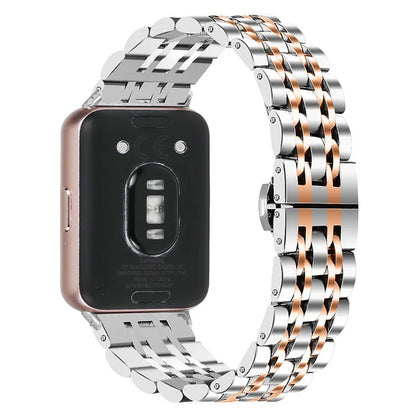 For Samsung Galaxy Fit3 SM-R390 Watch Strap High-Strength Stainless Steel Wrist Band