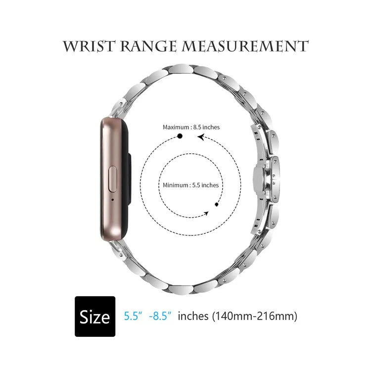 For Samsung Galaxy Fit3 SM-R390 Watch Strap High-Strength Stainless Steel Wrist Band