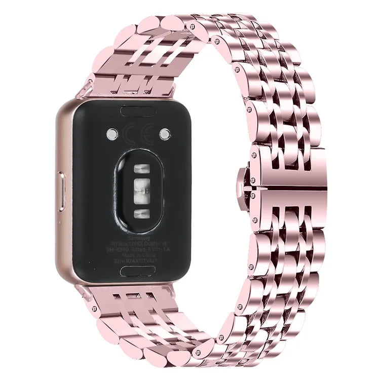 For Samsung Galaxy Fit3 SM-R390 Watch Strap High-Strength Stainless Steel Wrist Band