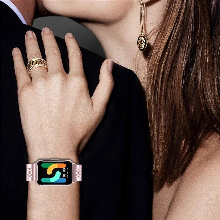For Samsung Galaxy Fit3 SM-R390 Watch Strap High-Strength Stainless Steel Wrist Band