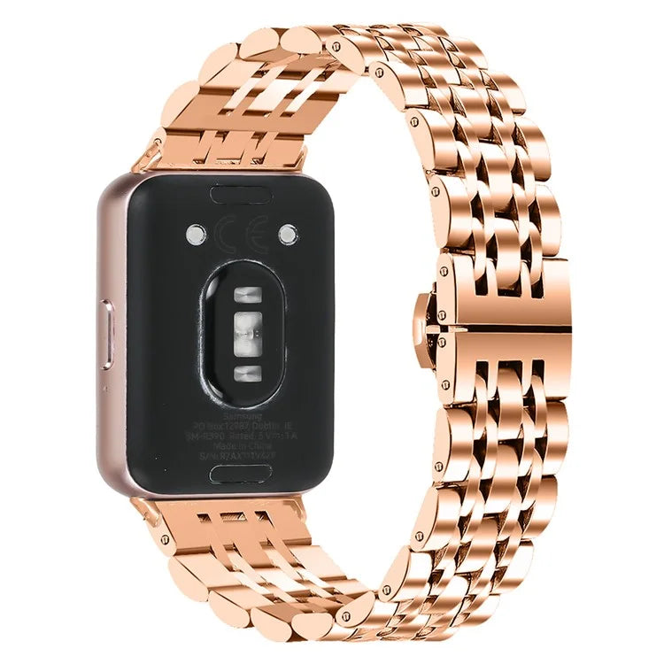 For Samsung Galaxy Fit3 SM-R390 Watch Strap High-Strength Stainless Steel Wrist Band