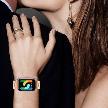 For Samsung Galaxy Fit3 SM-R390 Watch Strap High-Strength Stainless Steel Wrist Band