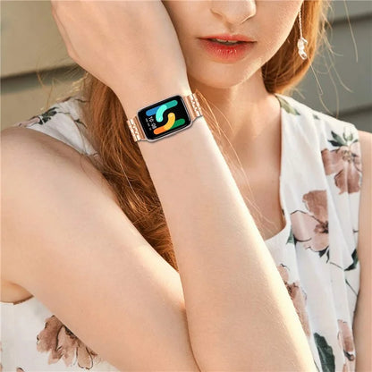 For Samsung Galaxy Fit3 SM-R390 Watch Strap High-Strength Stainless Steel Wrist Band