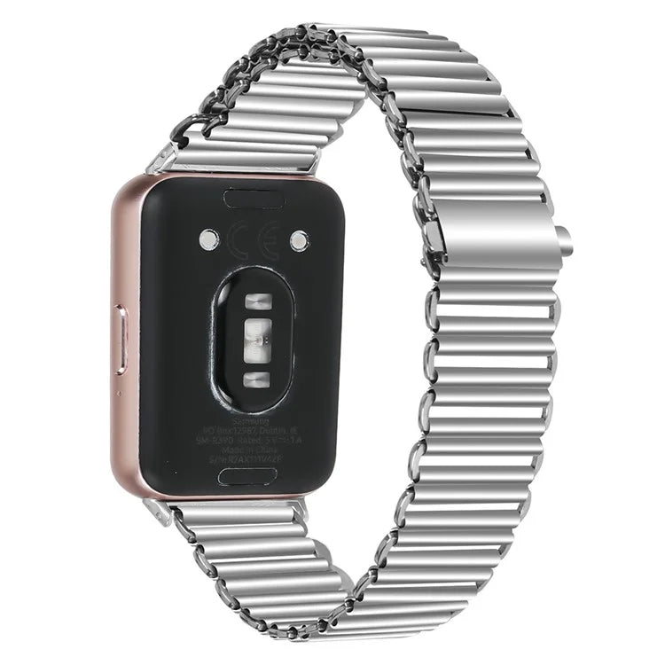 For Samsung Galaxy Fit3 SM-R390 Stainless Steel Hollow Watch Band Wrist Strap