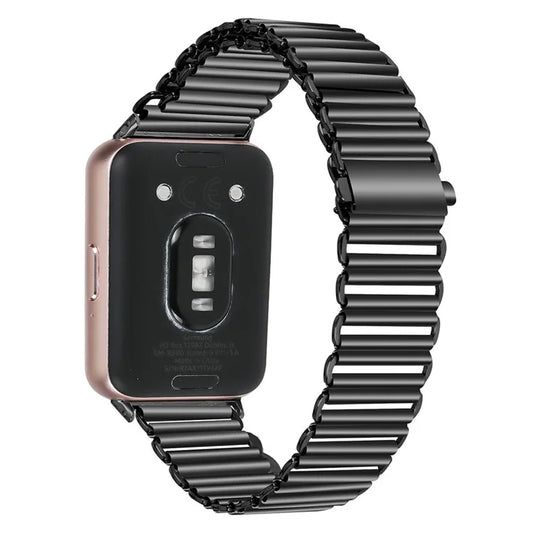 For Samsung Galaxy Fit3 SM-R390 Stainless Steel Watch Band Electroplating Color Wrist Strap