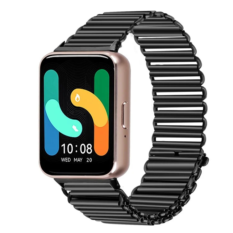 For Samsung Galaxy Fit3 SM-R390 Stainless Steel Watch Band Electroplating Color Wrist Strap