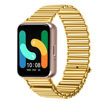 For Samsung Galaxy Fit3 SM-R390 Stainless Steel Watch Band Electroplating Color Wrist Strap