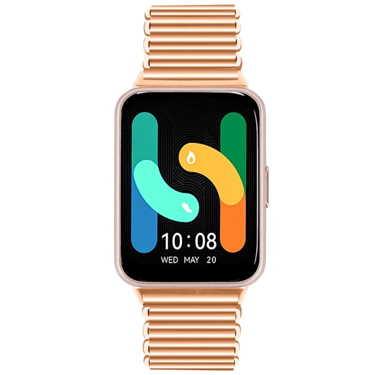 For Samsung Galaxy Fit3 SM-R390 Stainless Steel Watch Band Electroplating Color Wrist Strap
