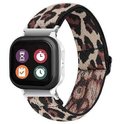 For Verizon Gizmo Watch 3 Elastic Jacquard Fabric Watch Strap Replacement