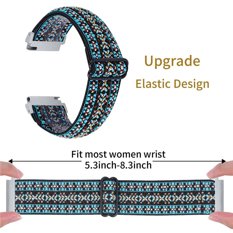 For Verizon Gizmo Watch 3 Elastic Jacquard Fabric Watch Strap Replacement