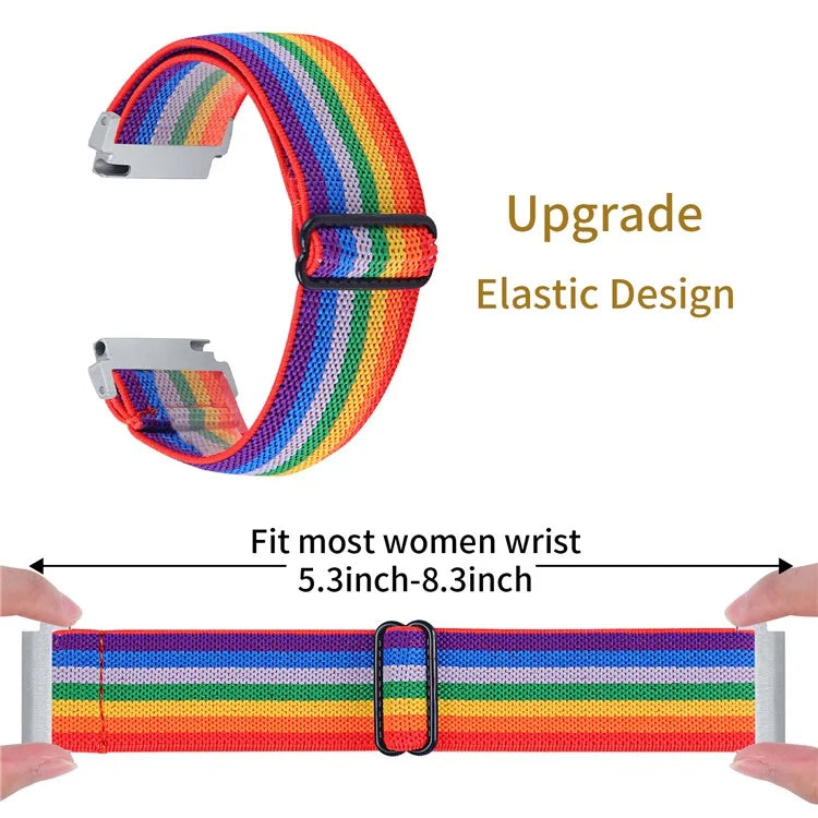 For Verizon Gizmo Watch 3 Elastic Jacquard Fabric Watch Strap Replacement