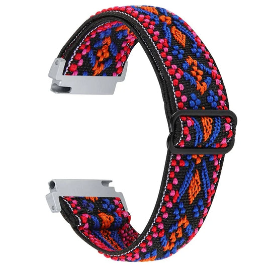 For Verizon Gizmo Watch 3 Elastic Jacquard Fabric Watch Strap Replacement4