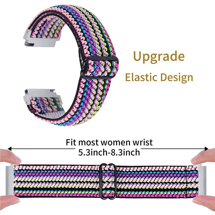 For Verizon Gizmo Watch 3 Elastic Nylon Strap Stylish Pattern Smartwatch Band