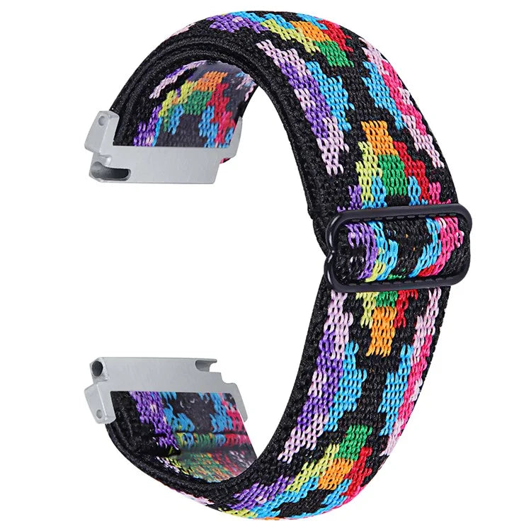 For Verizon Gizmo Watch 3 Elastic Nylon Strap Stylish Pattern Smartwatch Band