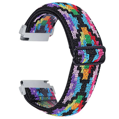 For Verizon Gizmo Watch 3 Elastic Nylon Strap Stylish Pattern Smartwatch Band
