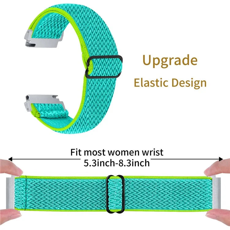 For Verizon Gizmo Watch 1 Wavy Pattern Elastic Wrist Band Woven Nylon Watch Strap