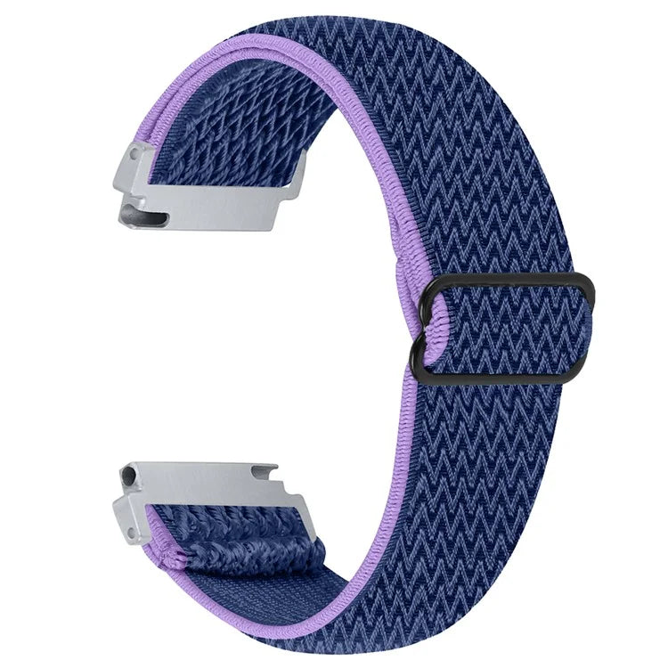 For Verizon Gizmo Watch 1 Wavy Pattern Elastic Wrist Band Woven Nylon Watch Strap