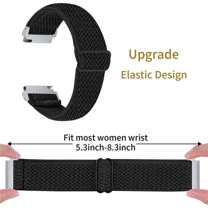 For Verizon GizmoWatch 2 Elastic Wrist Band Nylon Watch Strap Wavy Pattern Design