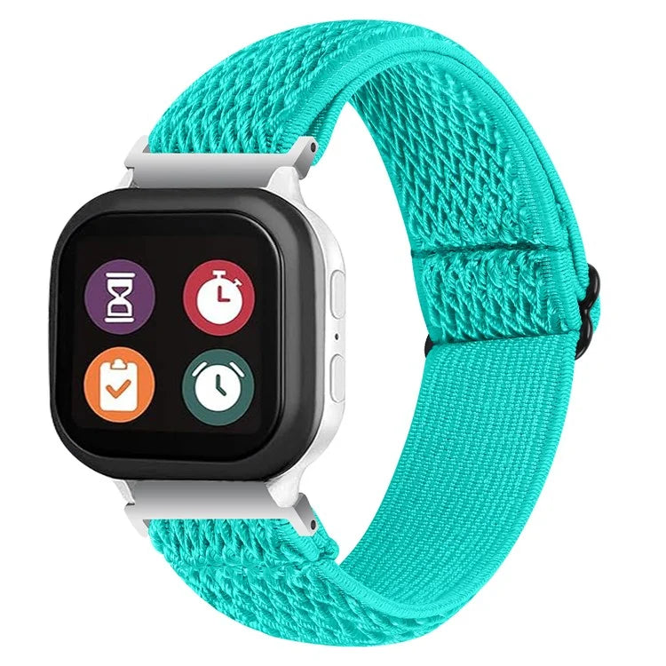 For Verizon GizmoWatch 2 Elastic Wrist Band Nylon Watch Strap Wavy Pattern Design