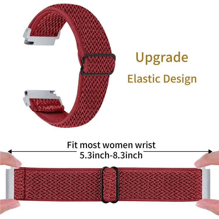 For Verizon GizmoWatch 2 Elastic Wrist Band Nylon Watch Strap Wavy Pattern Design