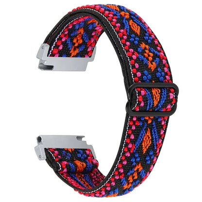 For Verizon Gizmo Watch 1 Elastic Jacquard Fabric Watch Strap Replacement4