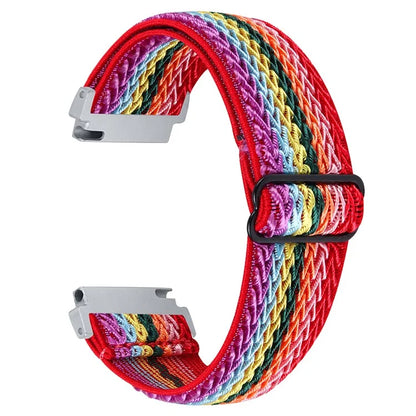 For SyncUP Kids Watch Elastic Soft Nylon Sport Strap Wavy Pattern Watch Band