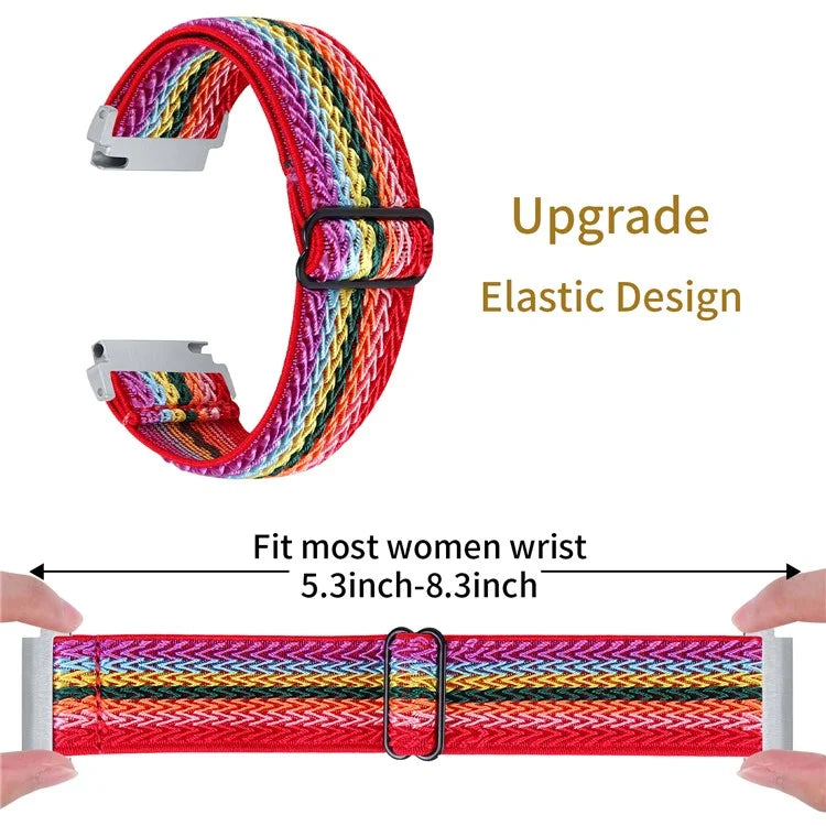 For SyncUP Kids Watch Elastic Soft Nylon Sport Strap Wavy Pattern Watch Band