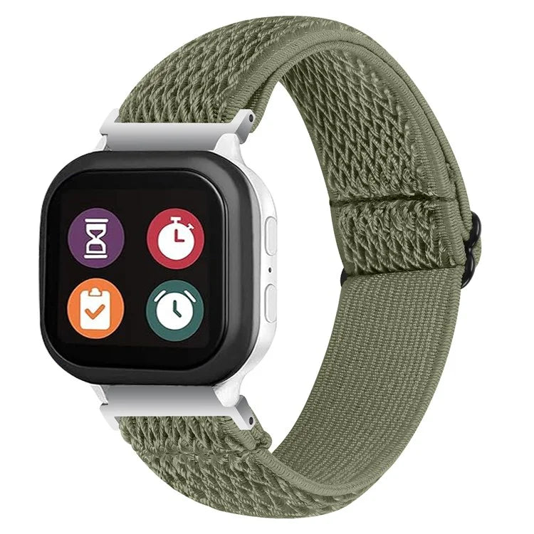 For SyncUP Kids Watch Elastic Soft Nylon Sport Strap Wavy Pattern Watch Band