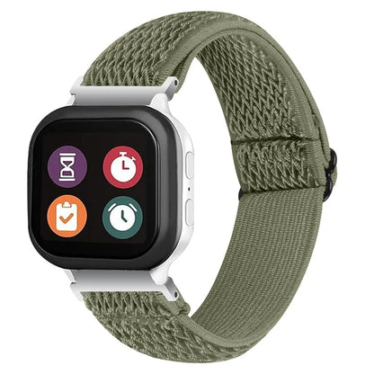 For SyncUP Kids Watch Elastic Soft Nylon Sport Strap Wavy Pattern Watch Band