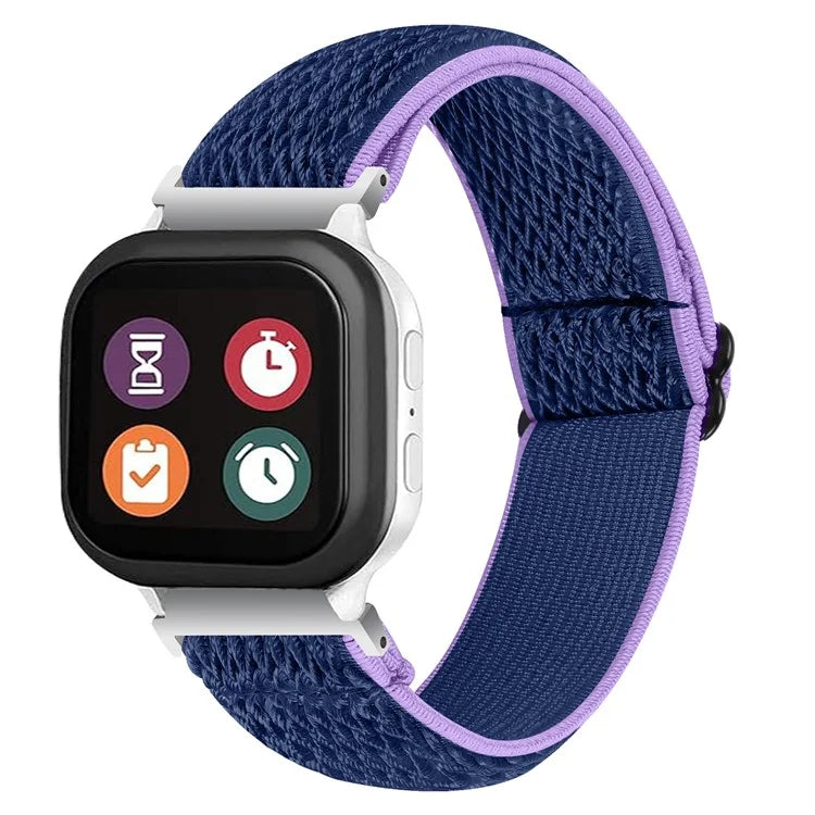 For SyncUP Kids Watch Elastic Soft Nylon Sport Strap Wavy Pattern Watch Band