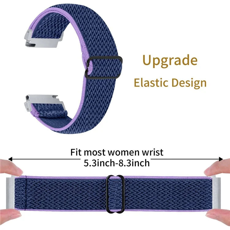 For SyncUP Kids Watch Elastic Soft Nylon Sport Strap Wavy Pattern Watch Band