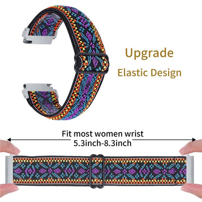 Watch Strap for Gabb Watch 2 Pattern Printing Elastic Nylon Wrist Band