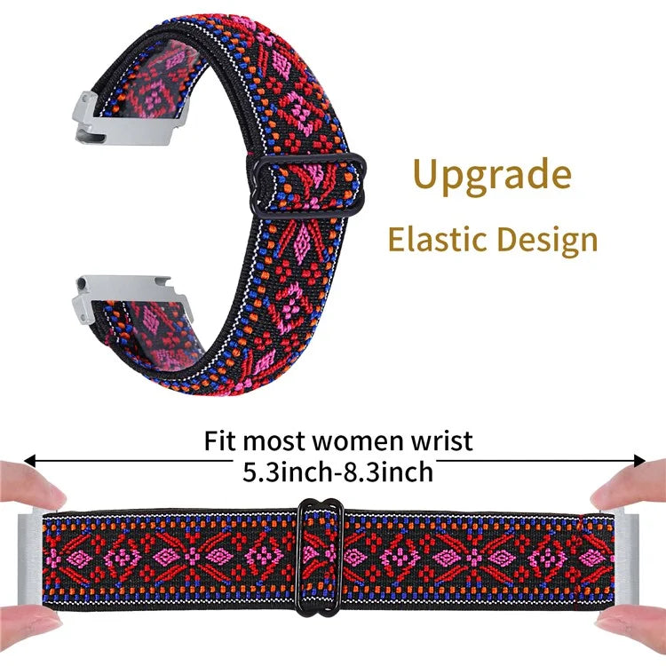 Watch Strap for Gabb Watch 2 Pattern Printing Elastic Nylon Wrist Band