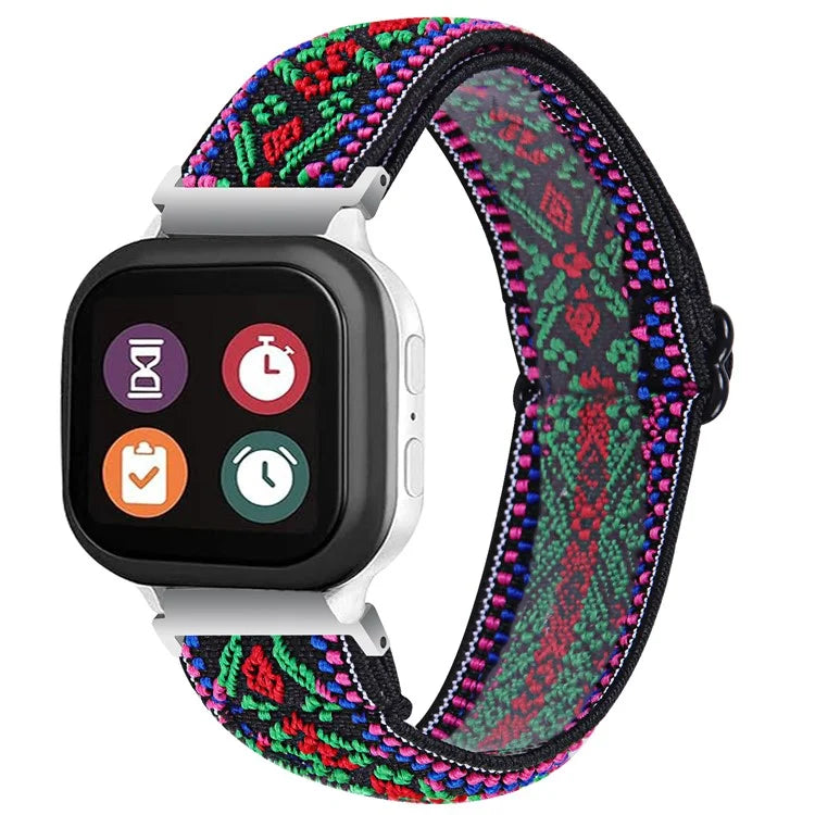 Watch Strap for Gabb Watch 2 Pattern Printing Elastic Nylon Wrist Band