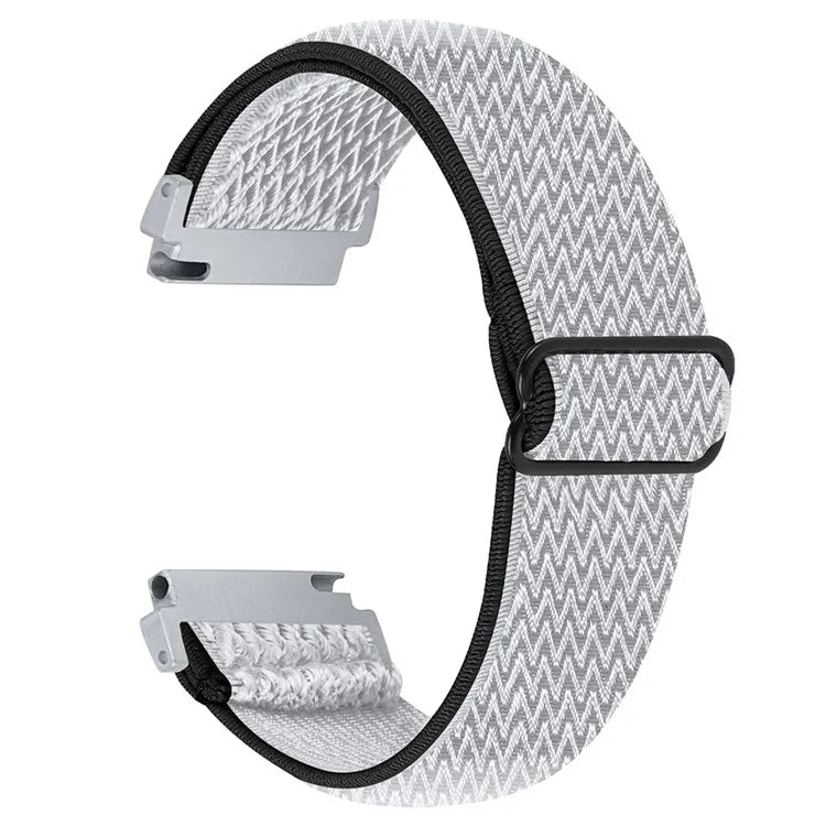 For Gabb Watch 1 Nylon Elastic Wrist Band Smartwatch Strap Easy to Adjust+White