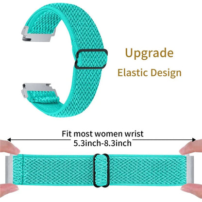 For Gabb Watch 2 Wavy Pattern Woven Nylon Watch Strap Elastic Wrist Band