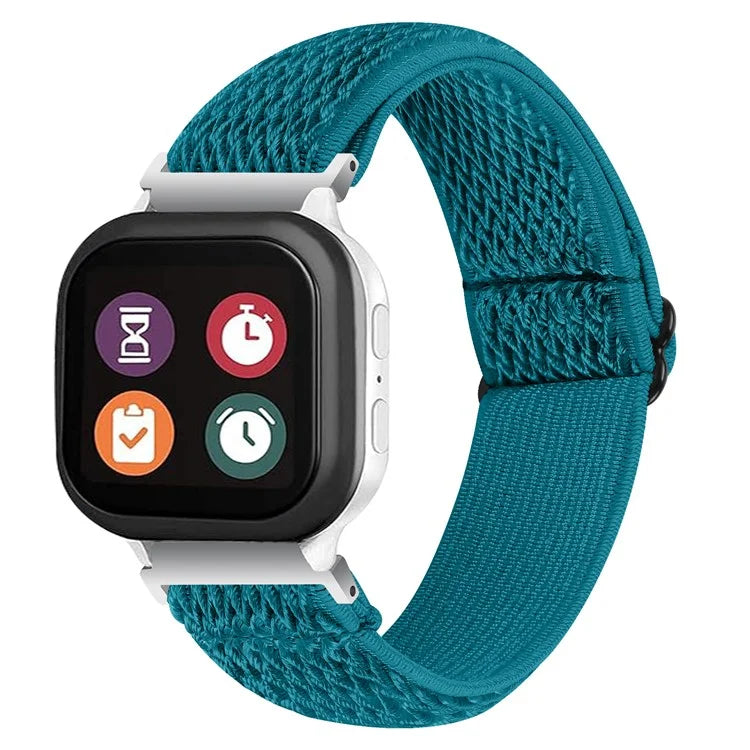 For Gabb Watch 2 Wavy Pattern Woven Nylon Watch Strap Elastic Wrist Band