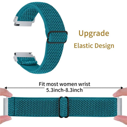 For Gabb Watch 2 Wavy Pattern Woven Nylon Watch Strap Elastic Wrist Band