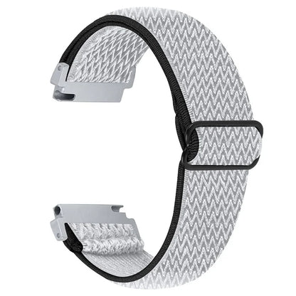 For Gabb Watch 3 Woven Elastic Replacement Strap Adjustable Wrist Band+White