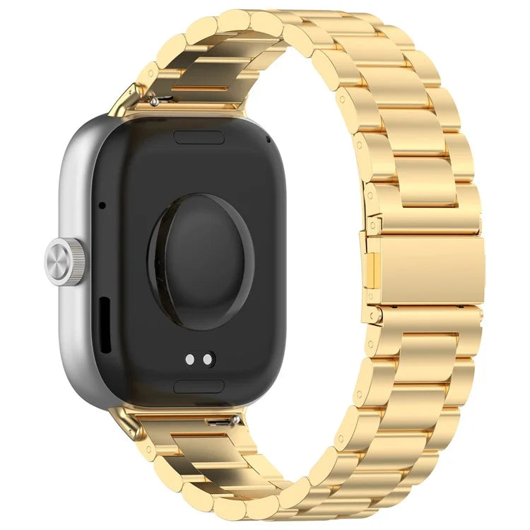 For Xiaomi Redmi Watch 4 / Smart Band 8 Pro Replacement Strap 3-Bead Stainless Steel Watch Band