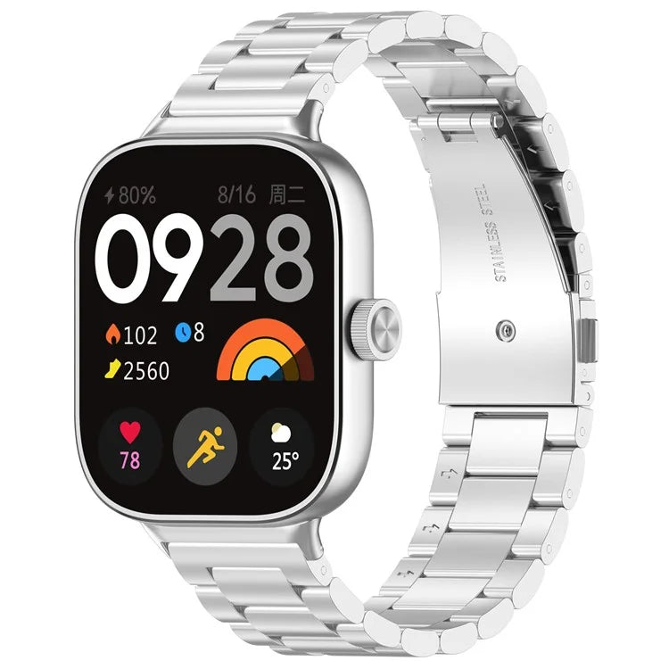 For Xiaomi Redmi Watch 4 / Smart Band 8 Pro Stainless Steel Wrist Band Watch Strap with Buckle