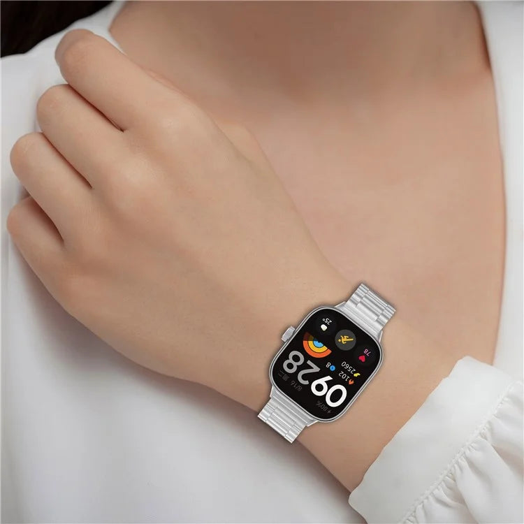 For Xiaomi Redmi Watch 4 / Smart Band 8 Pro Stainless Steel Wrist Band Watch Strap with Buckle