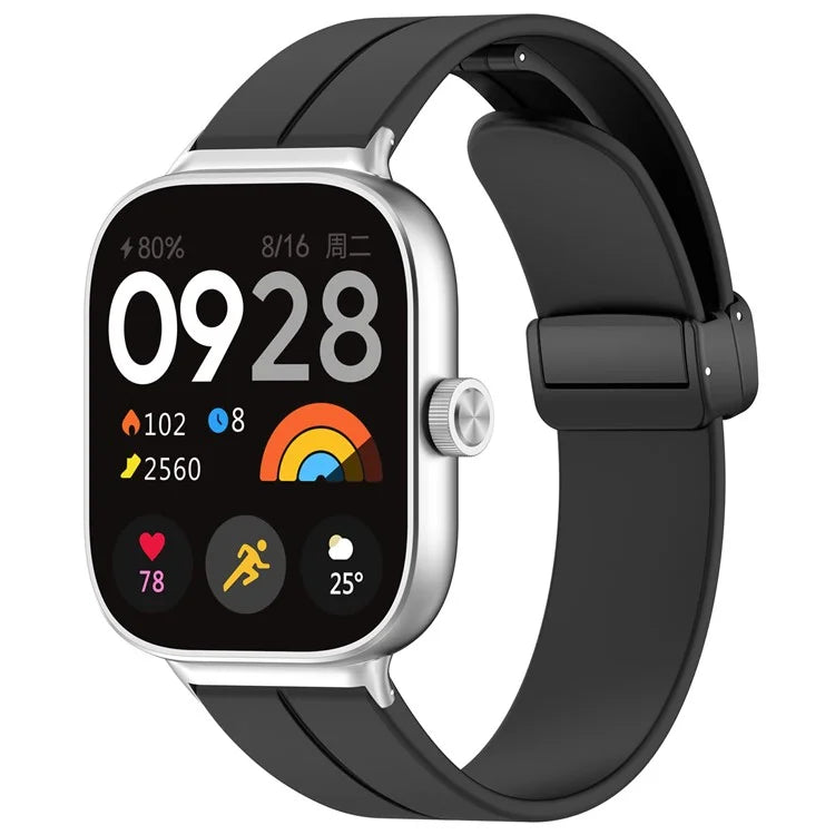 For Xiaomi Redmi Watch 4 / Smart Band 8 Pro Silicone Strap Replacement Wrist Band with Folding Buckle